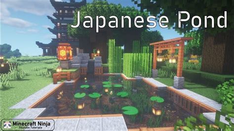 Minecraft Tutorial: Building a Japanese Pond 🐟🐠🐡 (Japanese Zen Garden ...