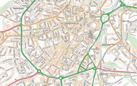 Sheffield Street map - Cosmographics Ltd