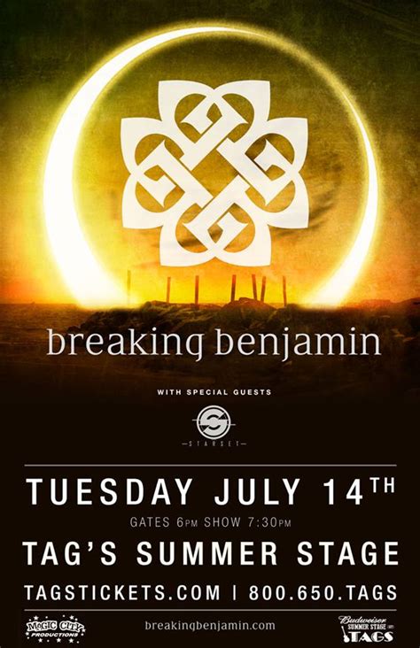 Concert Review: Breaking Benjamin "Dark Before Dawn Tour" Big Flats, NY ...