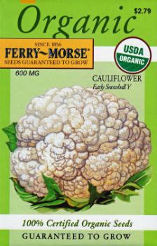 Ferry-Morse Organic Snowball Cauliflower Seeds | Grow This!