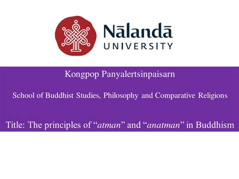 (PDF) The principles of "atman" and "anatman" in Buddhism