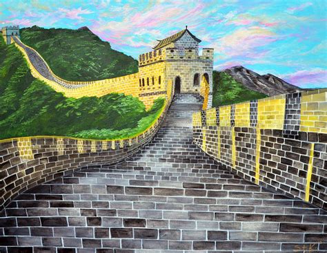 The Great Wall of China Painting by Sarah Tiffany King - Fine Art America