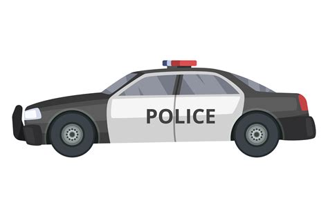 Police Car Cartoon Icon. Patrol Auto Sid Graphic by onyxproj · Creative ...