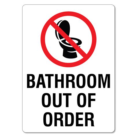 Restroom Out Of Order Sign Printable