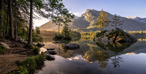 Desktop Hintergrundbilder Bayern Alpen Deutschland Berg Natur See