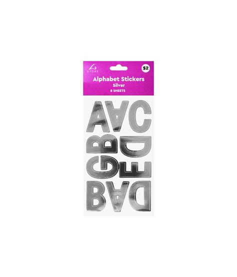 Silver Alphabet Stickers – LookSharpStore