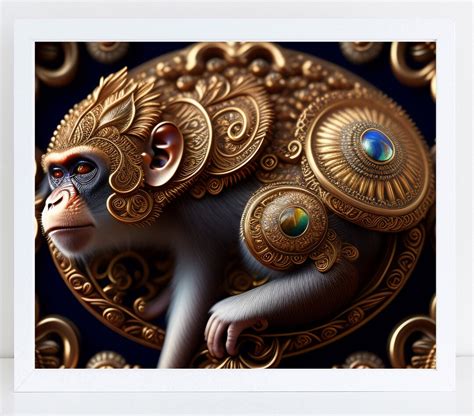 Baroque Monkey Ai Art Digital Download - Etsy