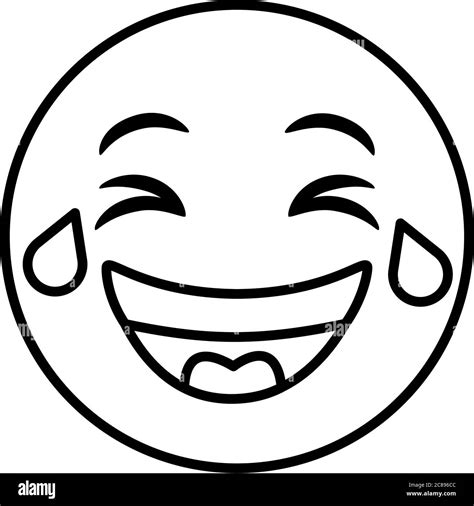 Laughing emoji face Black and White Stock Photos & Images - Alamy