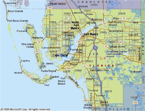 Lee county, Florida | Lee County Zip Codes | Lee county, County, Map