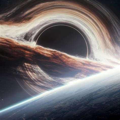 Gargantua black hole Wallpaper 4K, Planet Earth, Cosmos, 5K