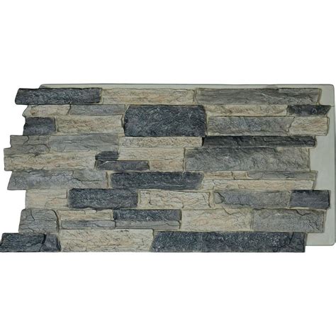 Faux Stacked Stone Panels - Stacked stones faux siding panels cover a ...