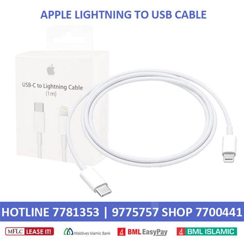 APPLE LIGHTNING TO USB 1M CABLE — hampseshop