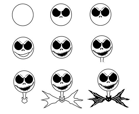 Step-by-Step Guide to Drawing Jack Skellington