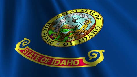 Flag Of Idaho In The Shape Of Idaho State With The USA Flag In The ...