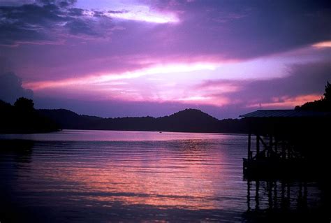 Purple Sunset Lake Photograph by Richie Tatum - Fine Art America