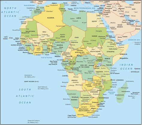 Africa Physical Map 2023