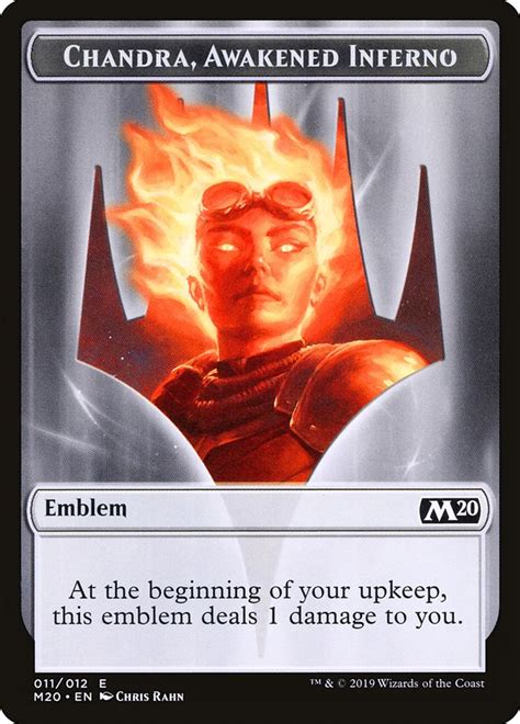 Chandra, Awakened Inferno Emblem [11] [Core Set 2020 Tokens] - Face To ...