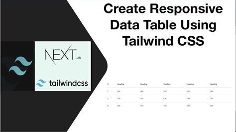 Tailwind Table Template