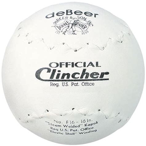 deBEER Official Clincher 16" Softball | BaseballSavings.com