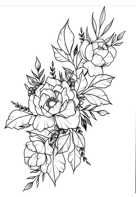 Pin on Rosas/Flores | Flower outline tattoo, Flower tattoo sleeve ...