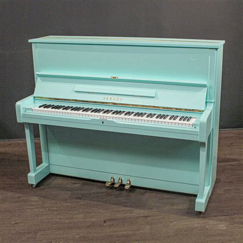 Yamaha U1 48'' Studio Upright Piano Polished St Lucia Blue ...