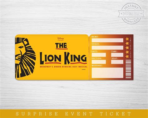 Printable Lion King Tickets | ubicaciondepersonas.cdmx.gob.mx