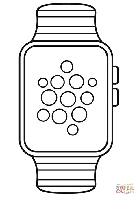 Apple Watch coloring page | Free Printable Coloring Pages