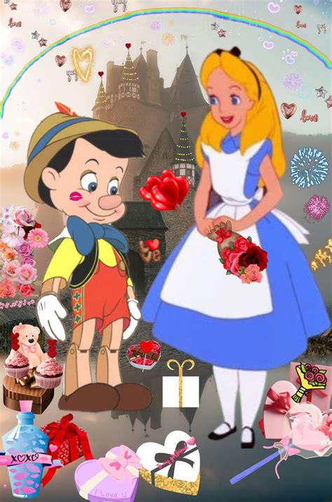 Pinocchio and Alice's valentine's day by chocolatekissesfow on DeviantArt