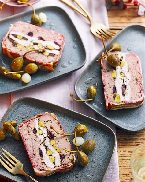 Chicken and pork terrine with whisky, cranberries and pistachios recipe ...