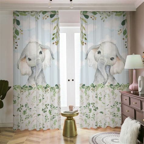 Elephant Curtains - Etsy