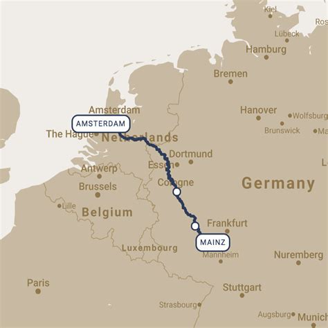 Rhine River Map Of Europe