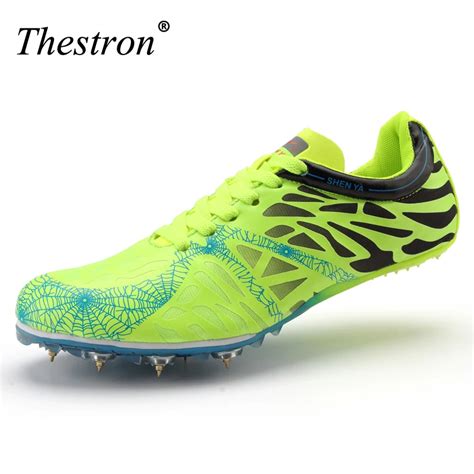 Hot Sell Running Shoes for Men and Women Track Spikes Shoes Green ...