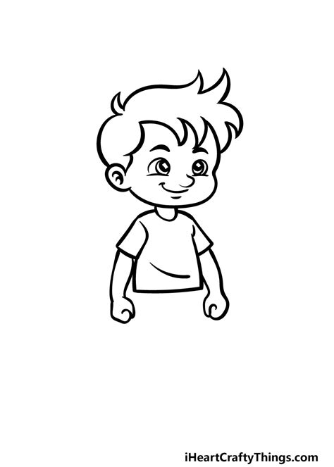 How To Draw Easy Cartoon Boy