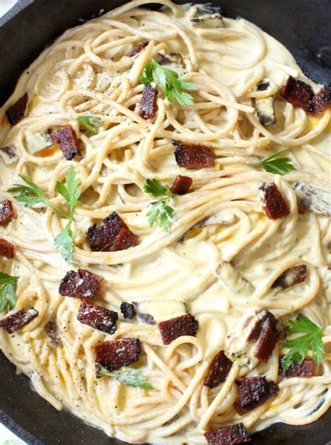 Vegan Pasta Carbonara Recipe • Veggie Society