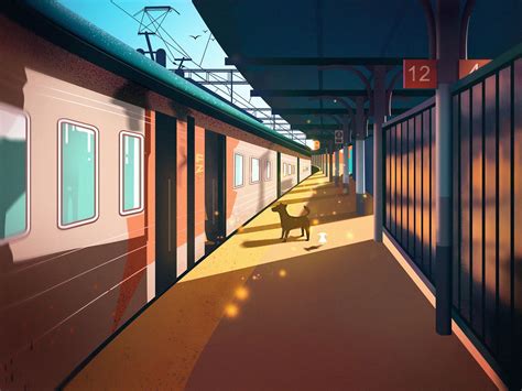 Train Station Illustration | Train illustration, Train art, Train ...