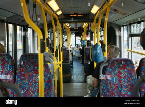 Inside view of London Double Decker Bus[Editorial only] Stock Photo - Alamy