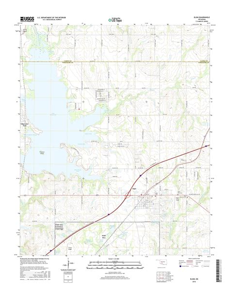 MyTopo Elgin, Oklahoma USGS Quad Topo Map