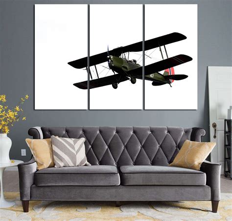 Airplane wall art canvas set. Aviation art. | Etsy