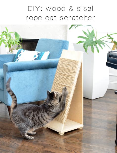 DIY Wood + Sisal Cat Scratcher | Centsational Style