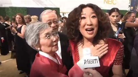 Sandra Oh's Parents Praise Their Daughter on Emmys Carpet - Variety