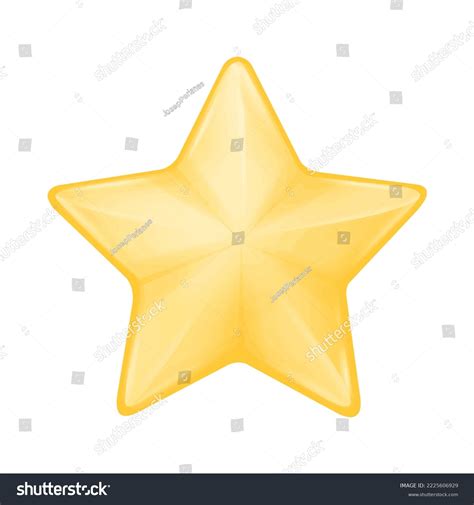 Gold Star Emoji Icon Object Symbol Stock Vector (Royalty Free ...