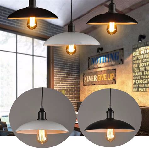 Edison Vintage Industrial Metal Pendant Light Fixture, LED Ceiling ...