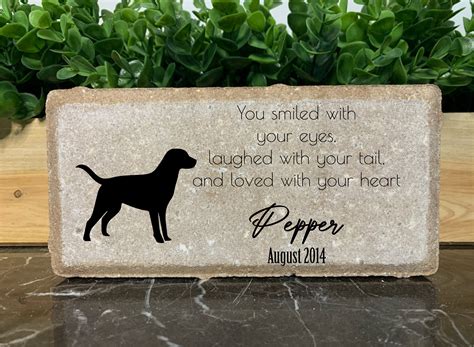 Personalized Dog Memorial Stone. Puppy. 8x4 Stone Brick. | Etsy