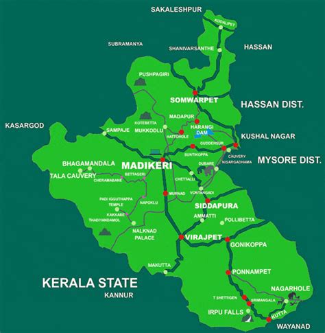 Where is Coorg situated/Located? its a District name