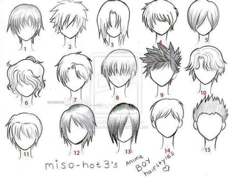 Anime Hair Boy Template Anime Love How To Draw Hair, Anime Boy - Anime ...