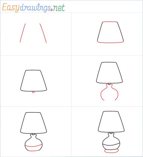 How To Draw A Lamp Step by Step - Easydrawings.net