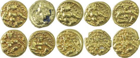 Gold Varaha Coins of Krishnadevaraya of Vijayanagara Empire.