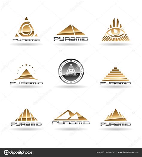 Pyramid Logo Design Elements Stock Vector Image by ©pnedesign #185768752