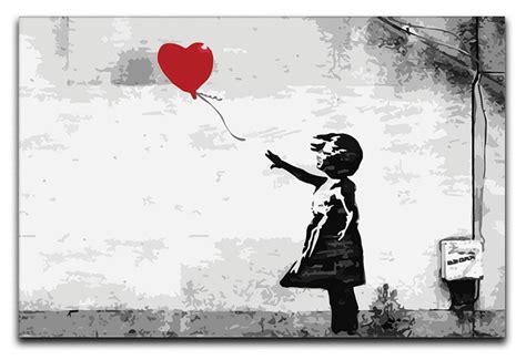 Banksy Balloon Girl Love Heart Canvas Print or Poster | Canvas Art Rocks