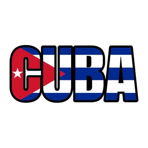 Cuba Flag Word Art Vector Cuban .eps, .dxf, .svg .png. Vinyl Cutter ...